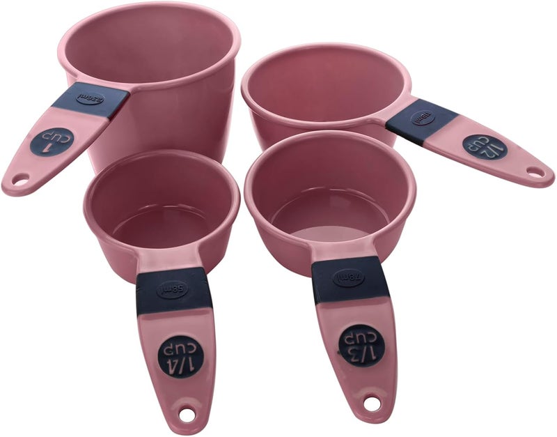 كويزين أرت طقم أكواب قياس 7 قطع، مارون فاتح (روز)، بولي بروبلين - Image 1